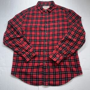 Men’s Jachs MFG Co Long Sleeve Red Flannel Shirt Size Large